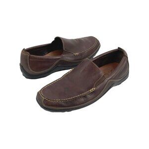 Cole Haan Mens 11M Brown Leather Slip-On Loafers Moc Toe Comfort Casual Shoes